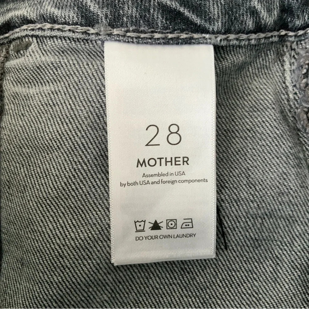 MOTHER SUPERIOR Jeans Private Patch Pocket Ankle Shadow Dancing Gray Size 28